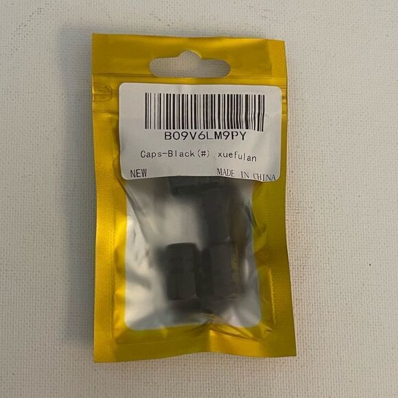 Chevrolet valve Stem caps in black set of 4 with Logo NWT - Picture 4 of 4